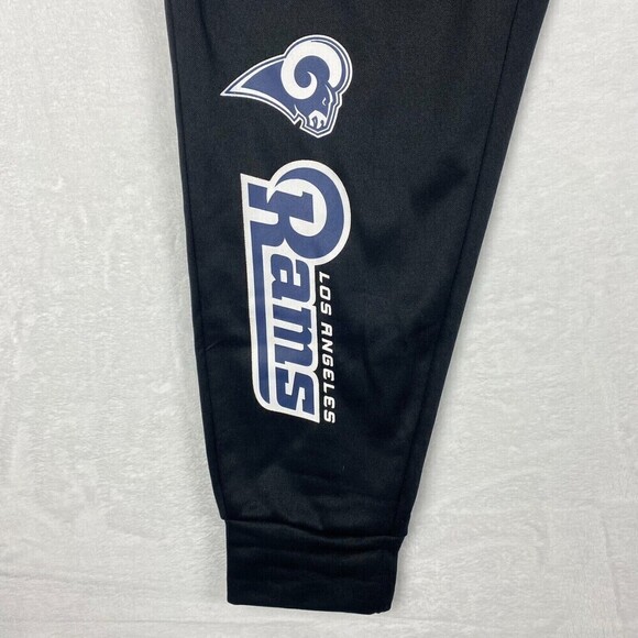 NFL Team Apparel Los Angeles Rams Sweatpants Mens Large Black Casual Pockets - Picture 5 of 11